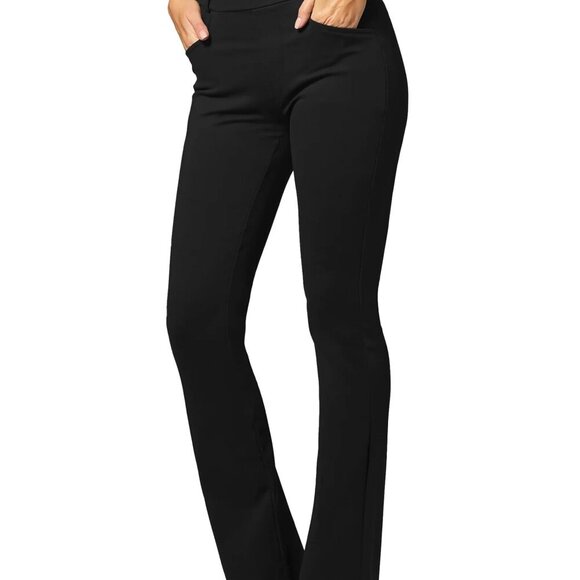 Pants - Stretch Bootcut Dress Pants Tummy Control Work Wear Chic Classic